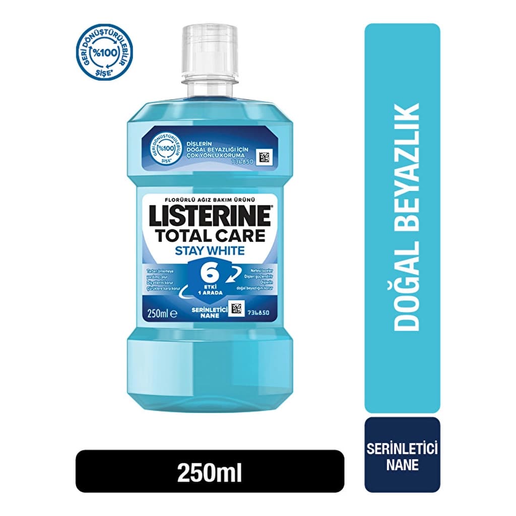 Listerine Total Care Stay White Hafif Tat Ağız Gargarası 250 ml