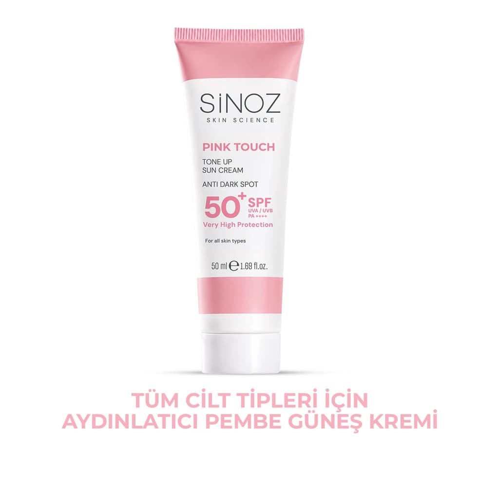 Sinoz SPF50+ Pink Touch Pembe Yüz Güneş Kremi PA++++ 50 ml