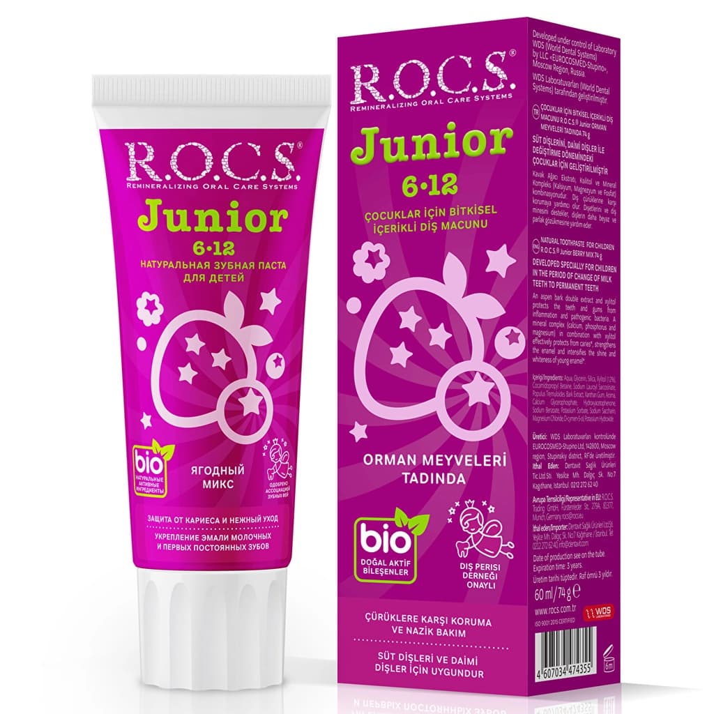 Rocs Junior 6-12 Yaş Diş Macunu Orman Meyveleri Tadında 60 ml