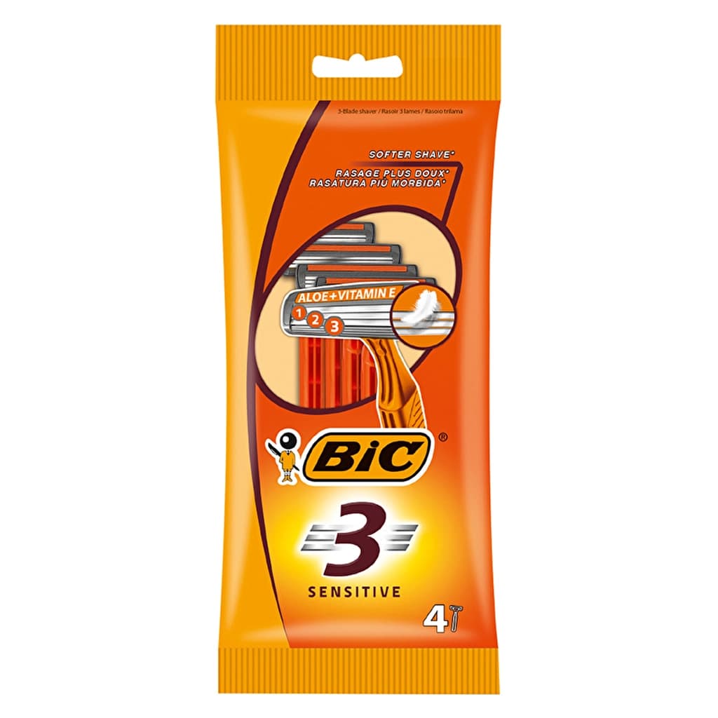 Bic 3 Sensitive Kullan-At Tıraş Bıçağı 4'lü
