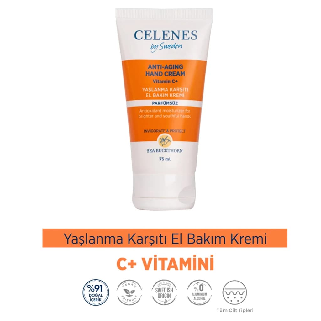 Celenes Sea Buckthorn Yaşlanma Karşıtı El Bakım Kremi 75 ml