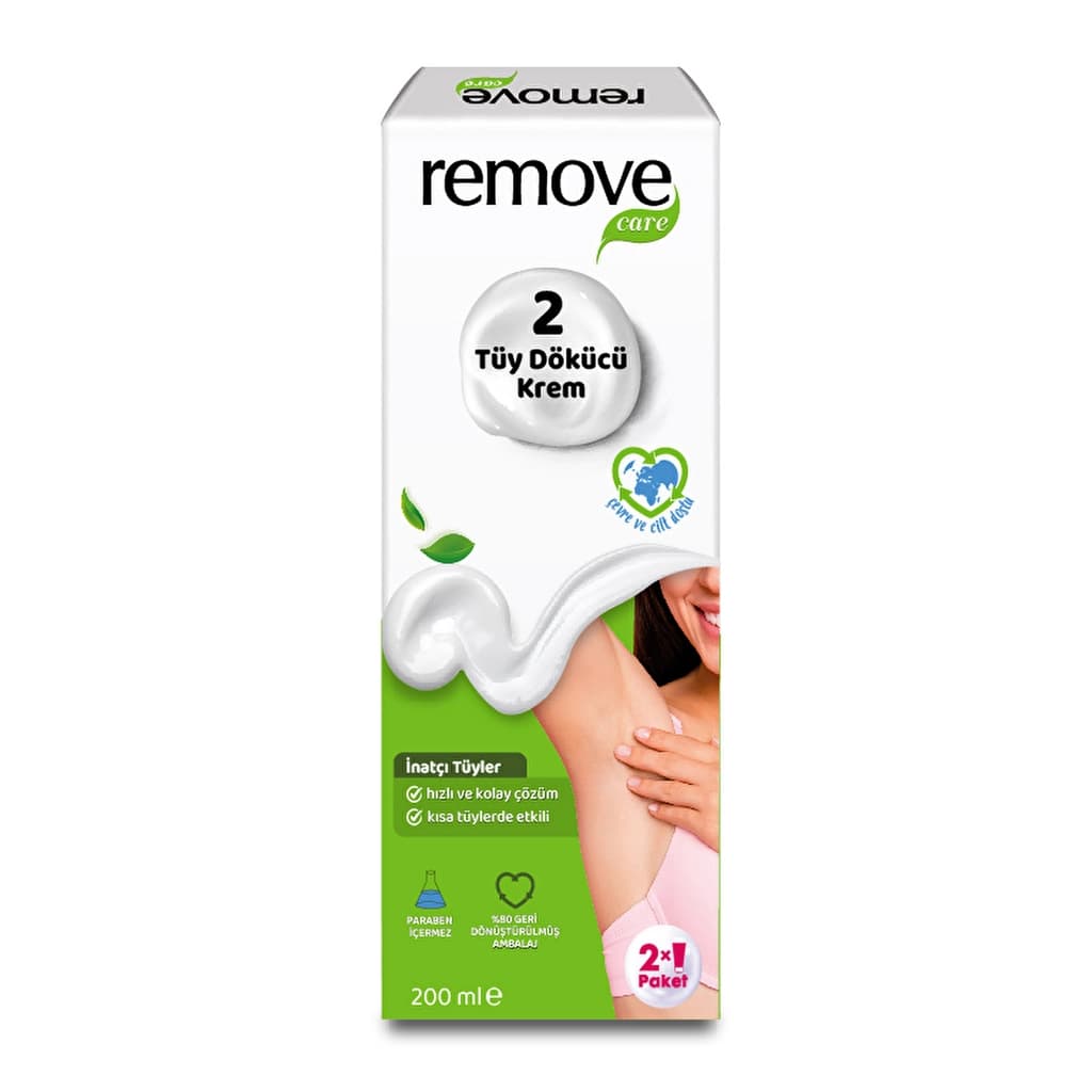 Remove Care Tüy Dökücü Krem İnatçı Tüyler 2 x 100 ml