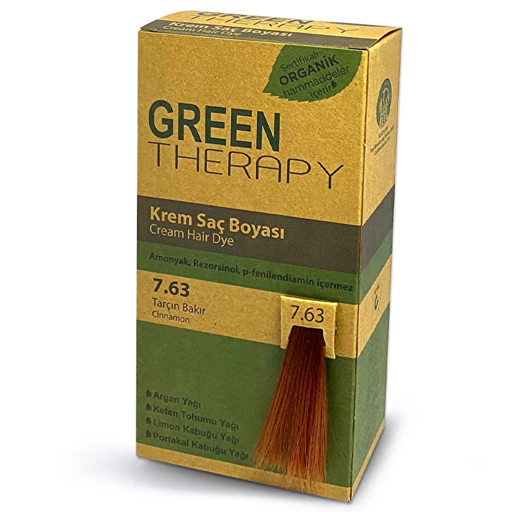 Green Therapy Krem Saç Boyası 7.63 Tarçın Bakır