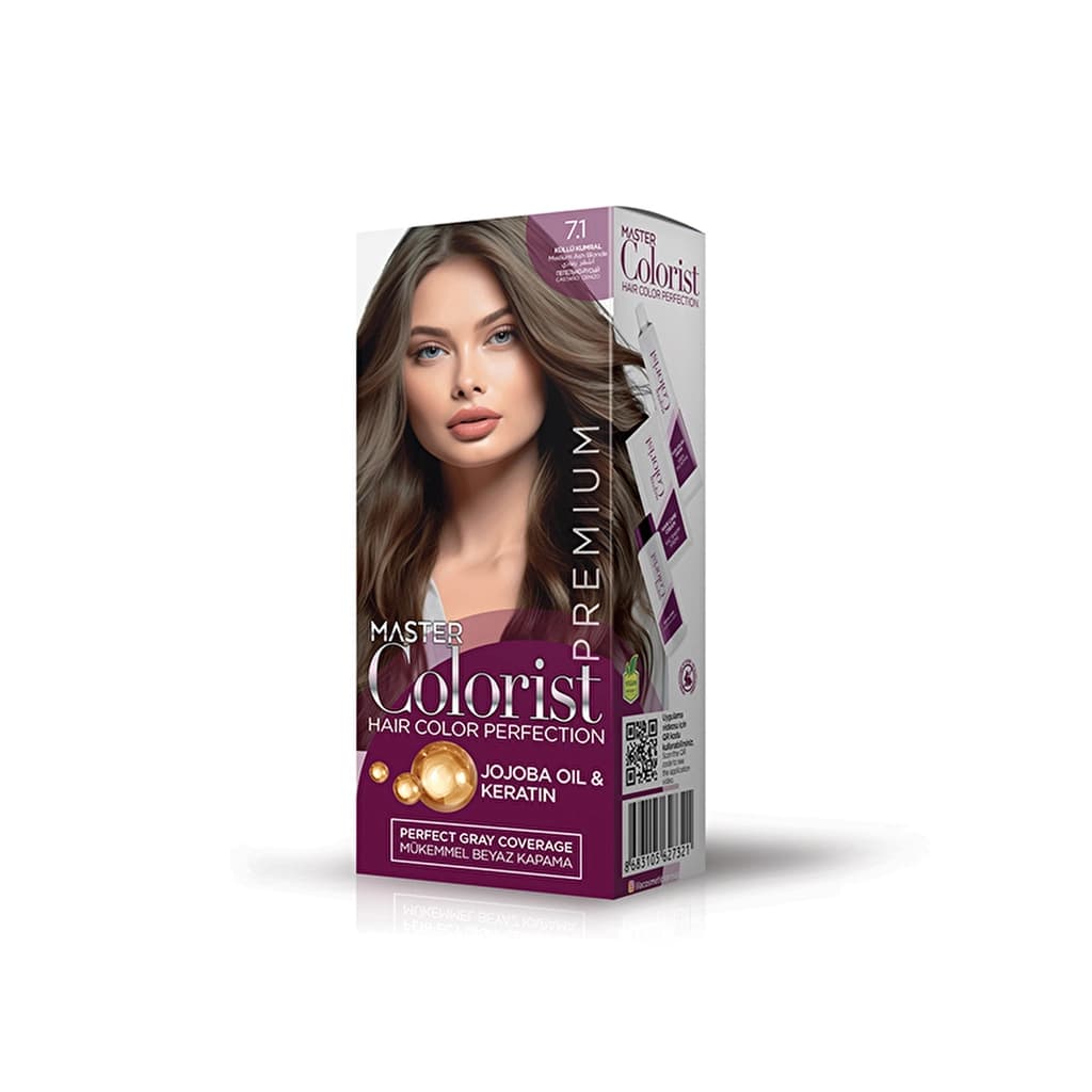 Master Colorist Premium Krem Saç Boyası 7.1 Küllü Kumral