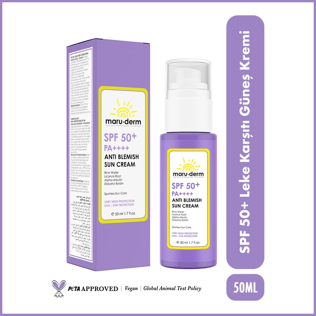 Maruderm 50+SPF Leke Karşıtı Yüz Güneş Kremi 50 ml