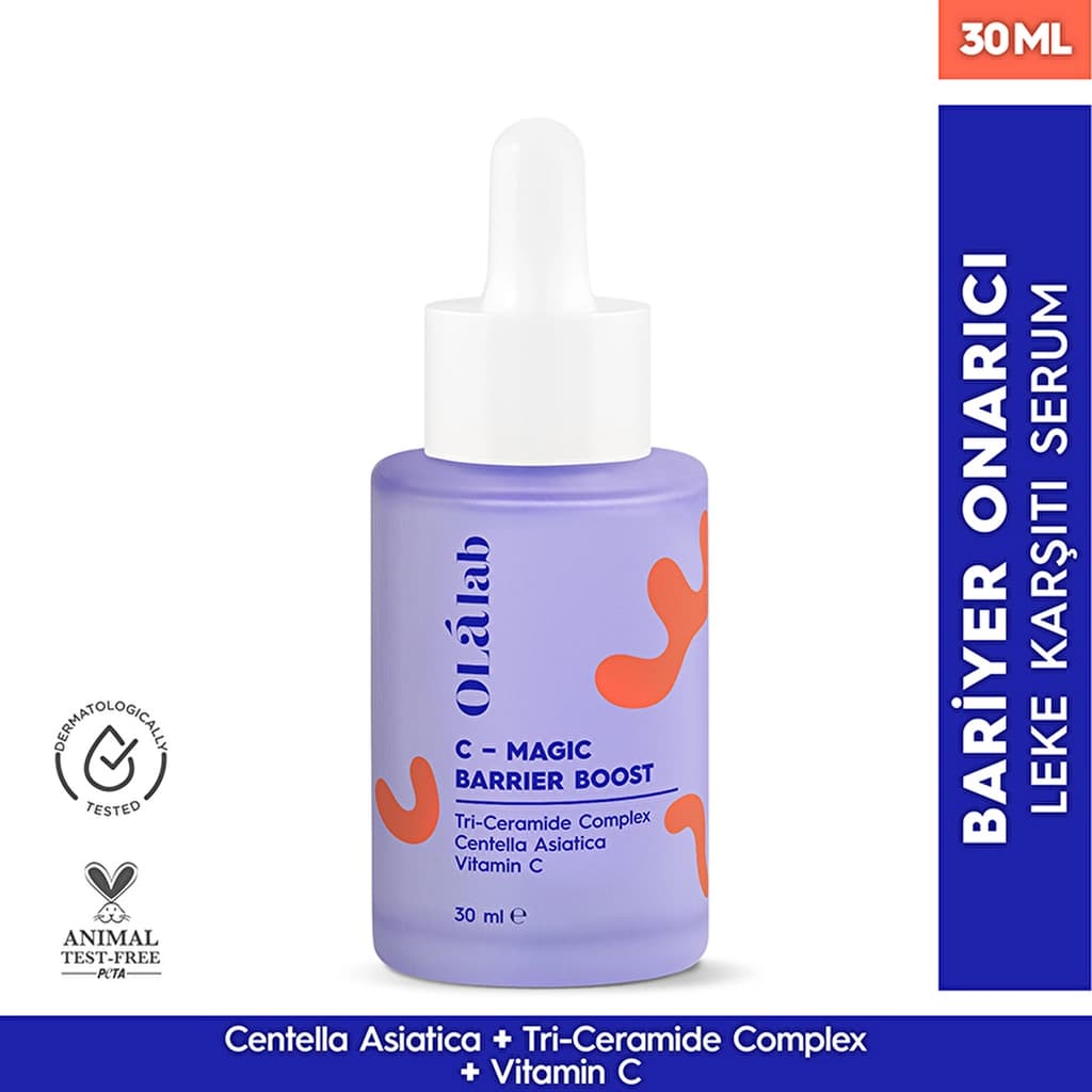 Olalab Aydınlatıcı Bariyer Onarıcı Nemlendirici Ceramide & Vitamin C & Cica Serum 30 ml