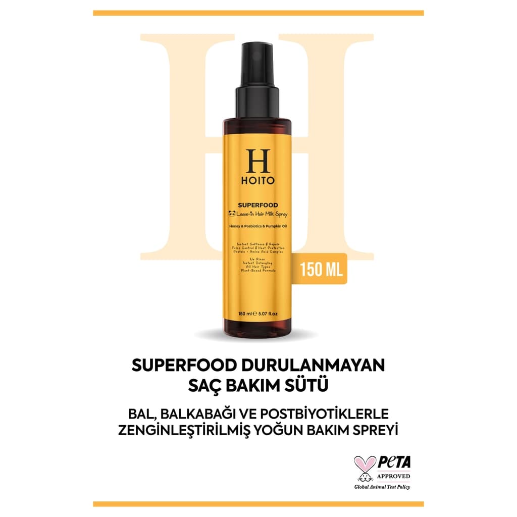 Hoito Superfood Bal & Posbiyotik & Bal Kabağı Yağı Durulanmayan Saç Bakım Sütü 150 ml