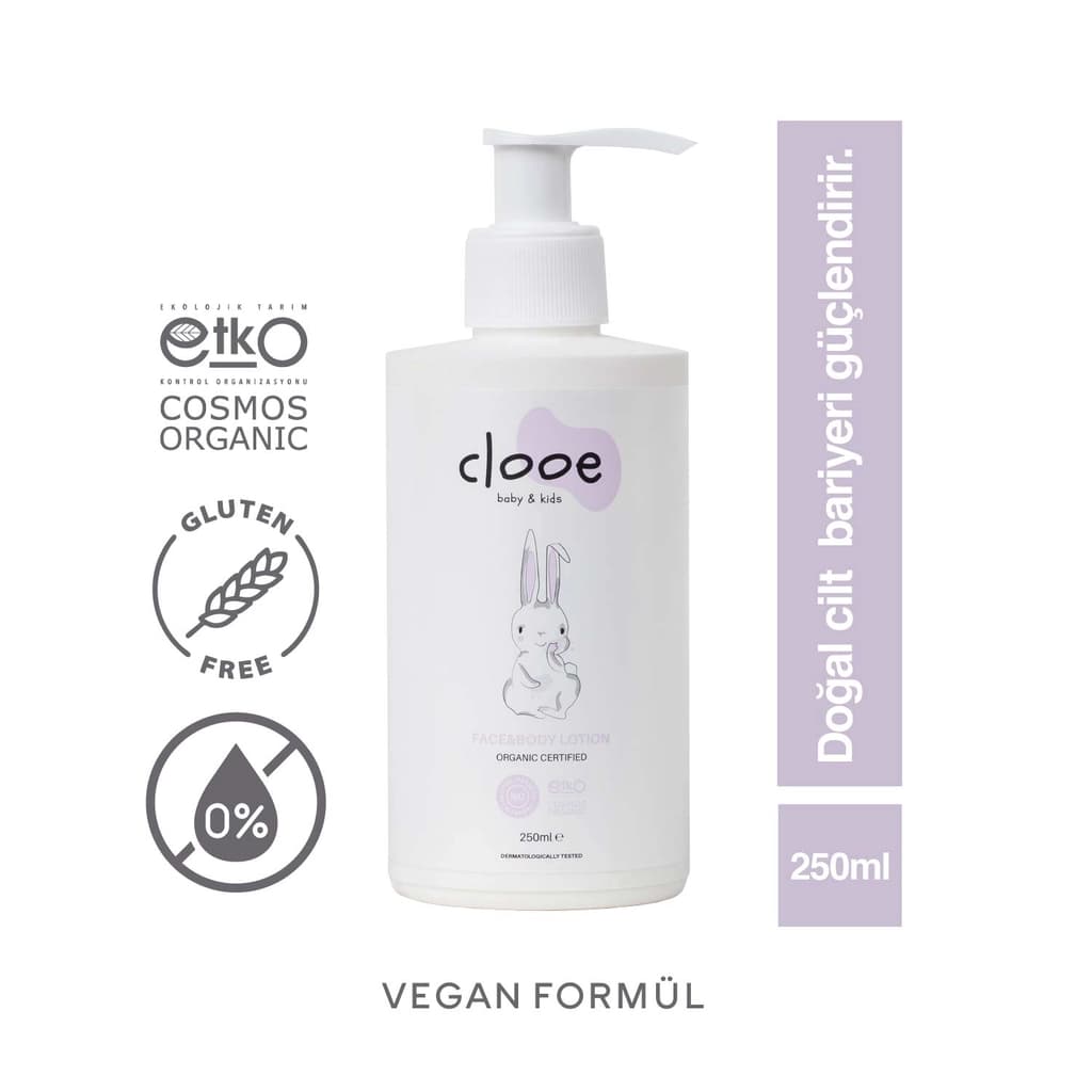 Clooe Organik Bebek Yüz & Vücut Losyonu 250 ml