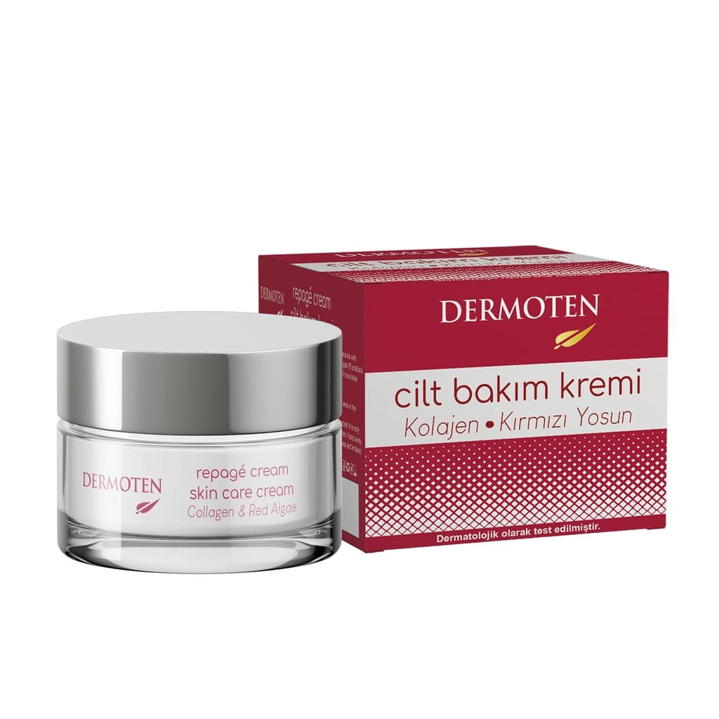 Dermoten Repage Kolajen & Kırmızı Yosun Yaşlanma Karşıtı Cilt Bakım Kremi 50 ml