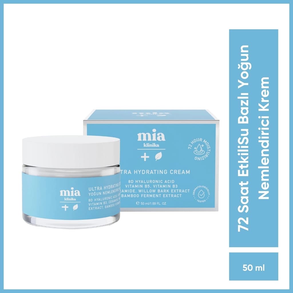 Mia Klinika 72 Saat Etkili Su Bazlı Yoğun Nemlendirici Krem 50 ml