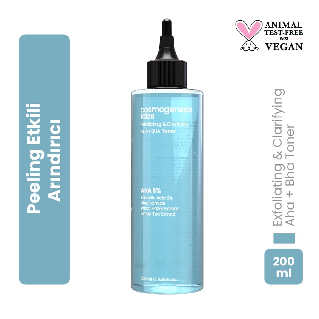 Cosmogenesis Labs AHA+BHA Yüz Toniği 200 ml