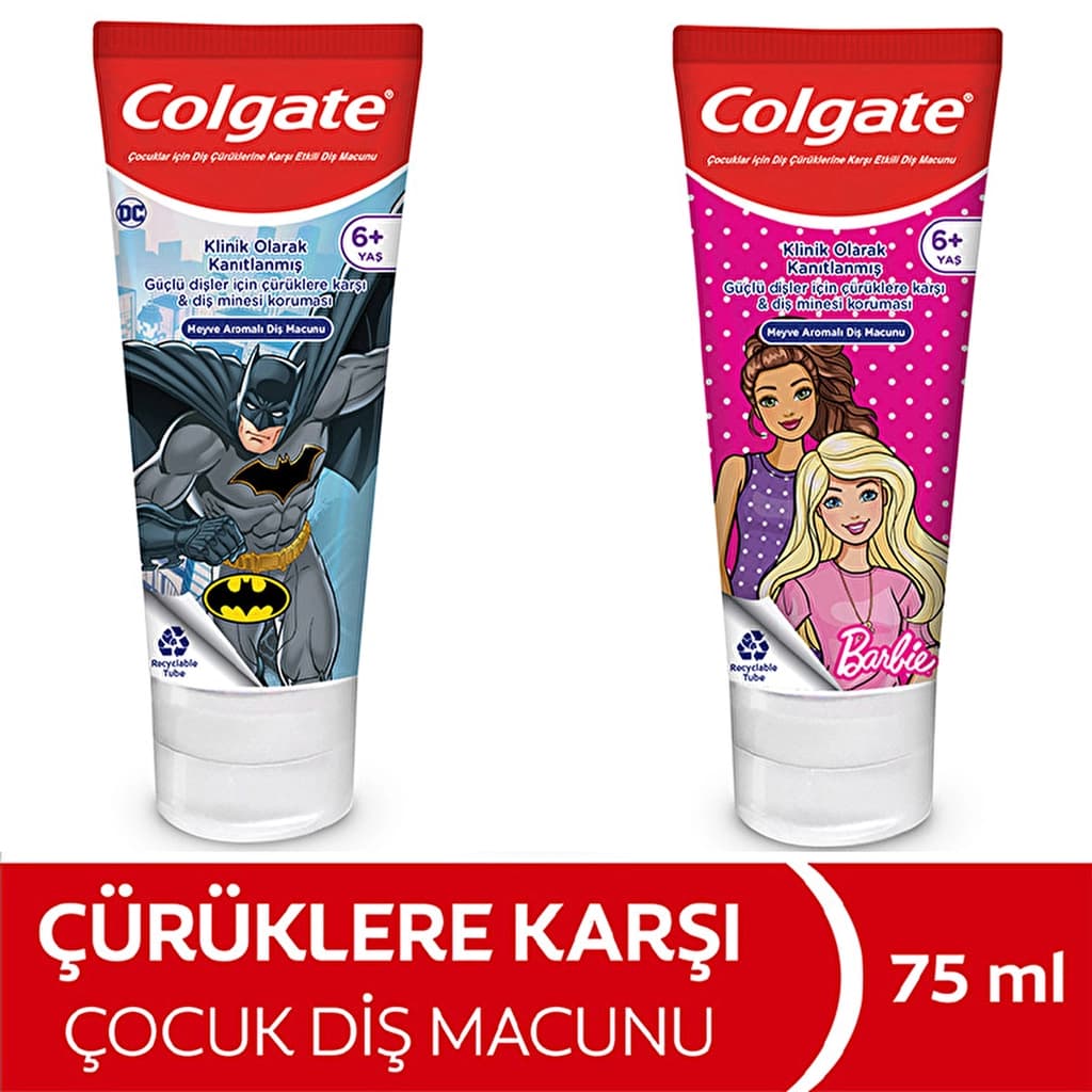 Colgate Barbie Batman Çocuk Diş Macunu 75 ml (Asortili)