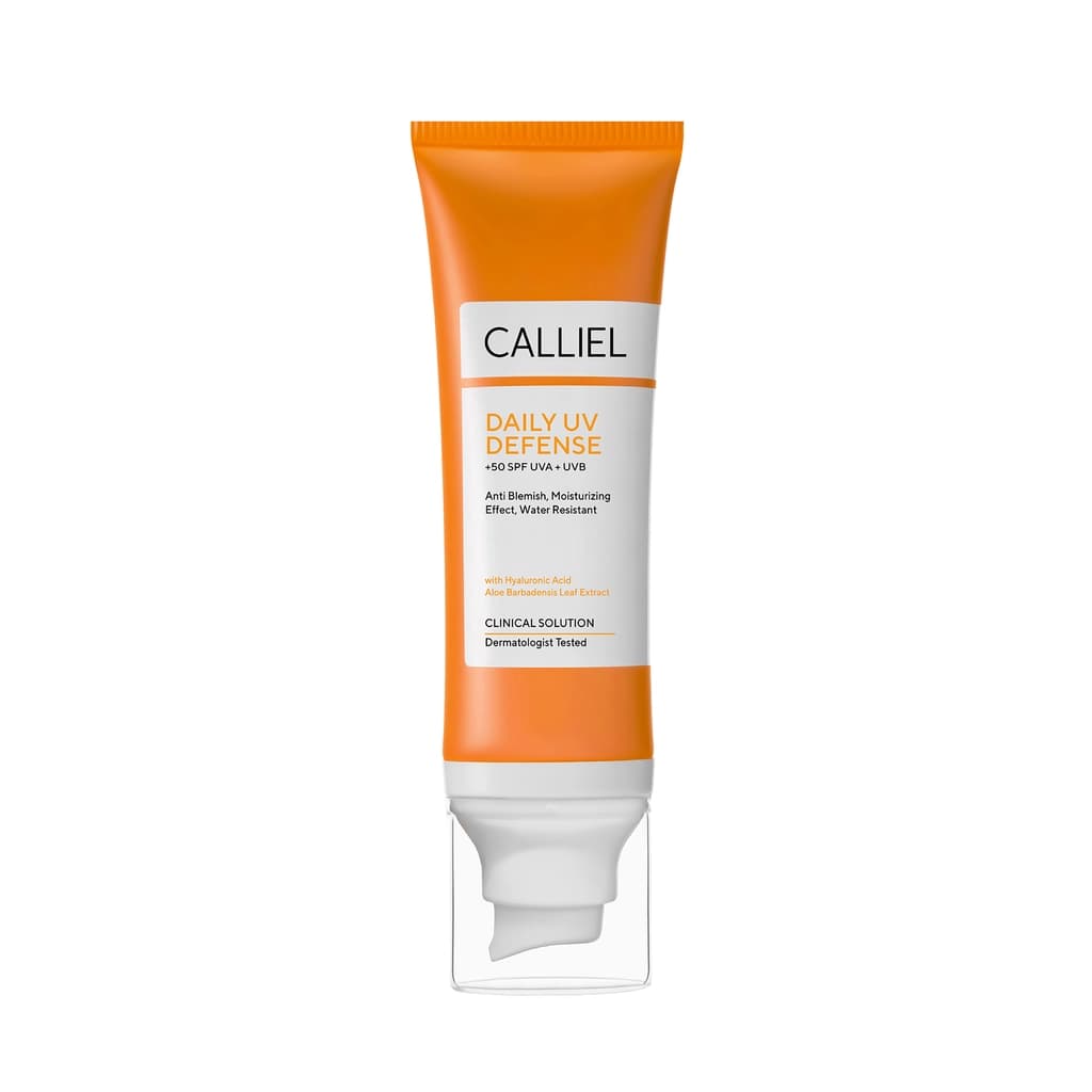 Calliel SPF50 Yüksek Koruma ve Nemlendirici Etkili Leke Karşıtı Günlük Güneş Koruyucu Yüz Güneş Kremi 80 ml