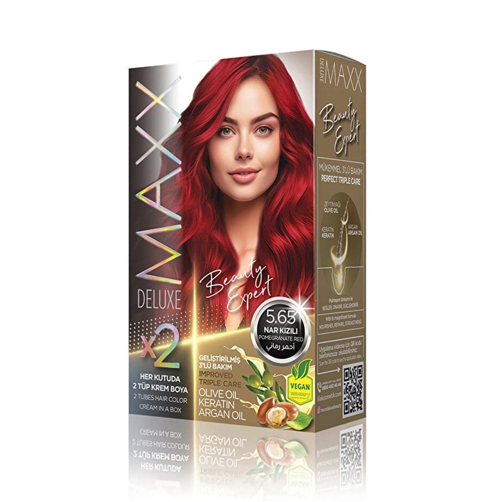 Maxx Deluxe Saç Boyası 5.65 Nar Kızılı