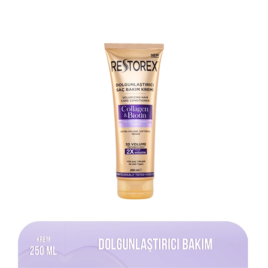 Restorex Kolajen & Biotin Dolgunlaştırıcı ve Onarıcı Saç Bakım Kremi 250 ml