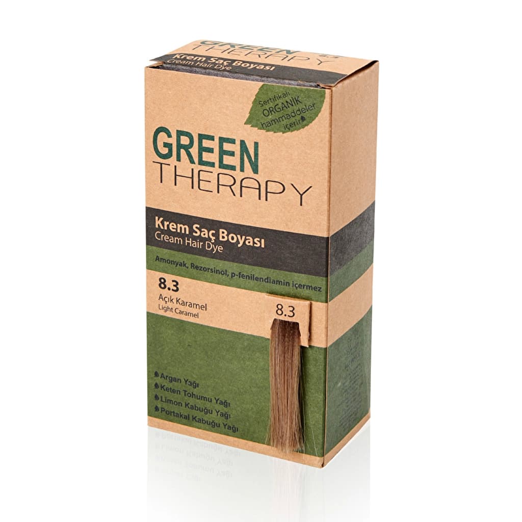 Green Therapy Krem Saç Boyası 8.3 Açık Karamel