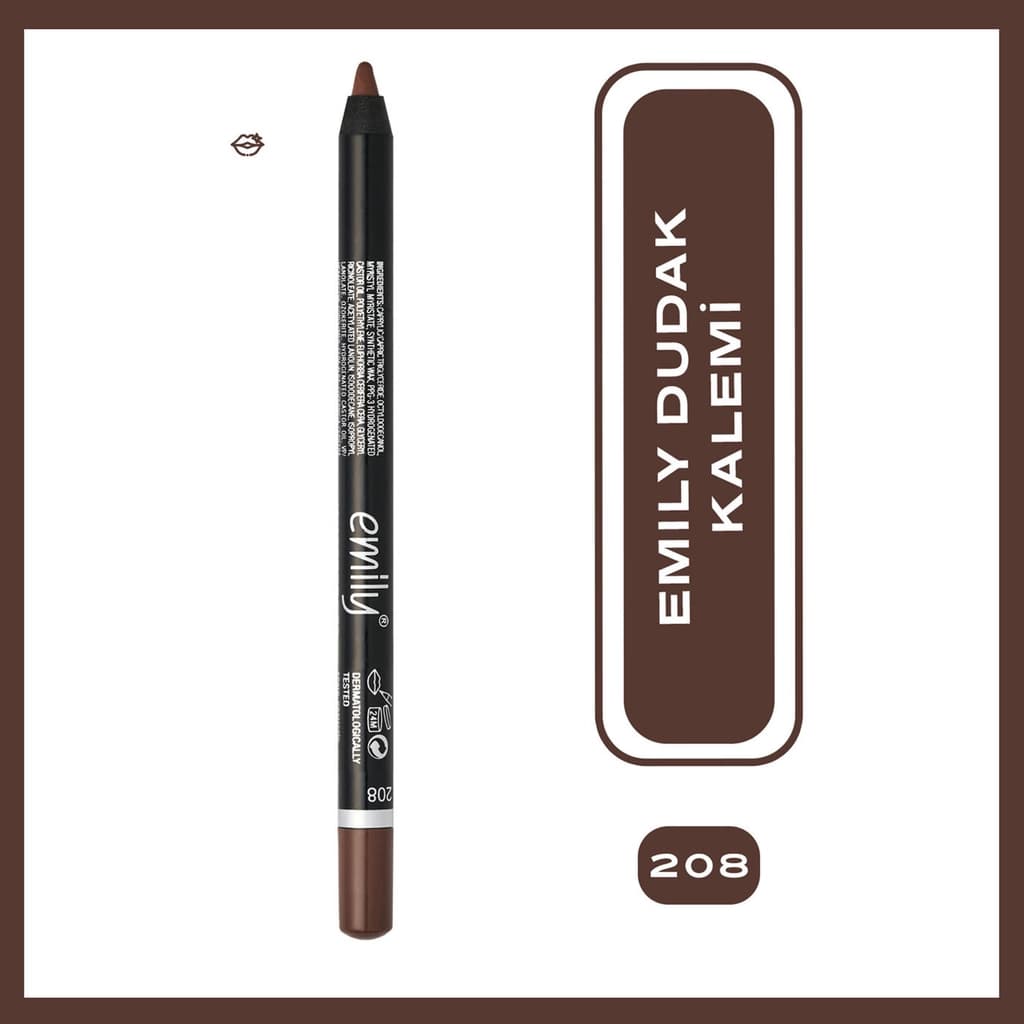 Emily Long Lasting Lip Pencil Dudak Kalemi 208