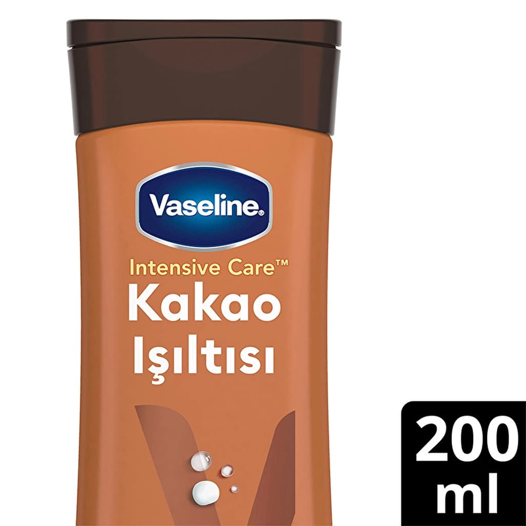 Vaseline Vaseline Vücut Losyonu Kakao Işıltısı Parlaklığını Kaybetmiş ve Kuru Ciltler İçin 200 ml
