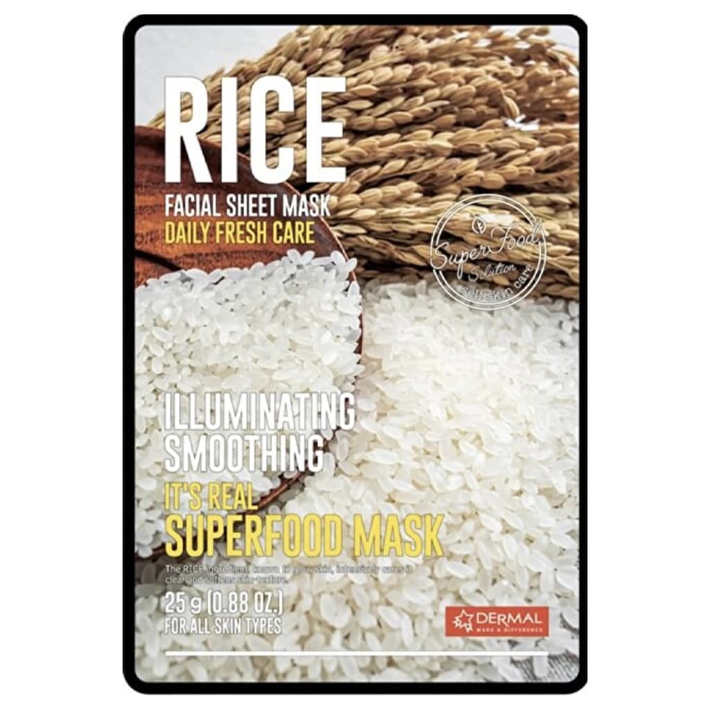 Dermal It's Real Superfood Pirinç Aydınlatıcı Yüz Maskesi