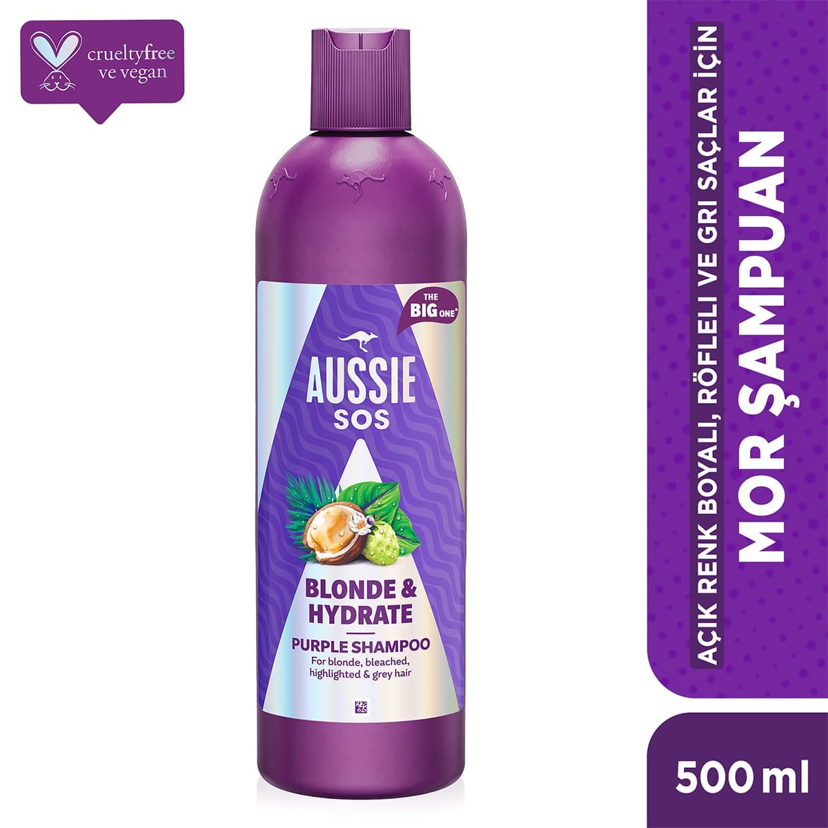 Aussie Aussie Sos Blonde Hydrate Mor Şampuan 500 ml