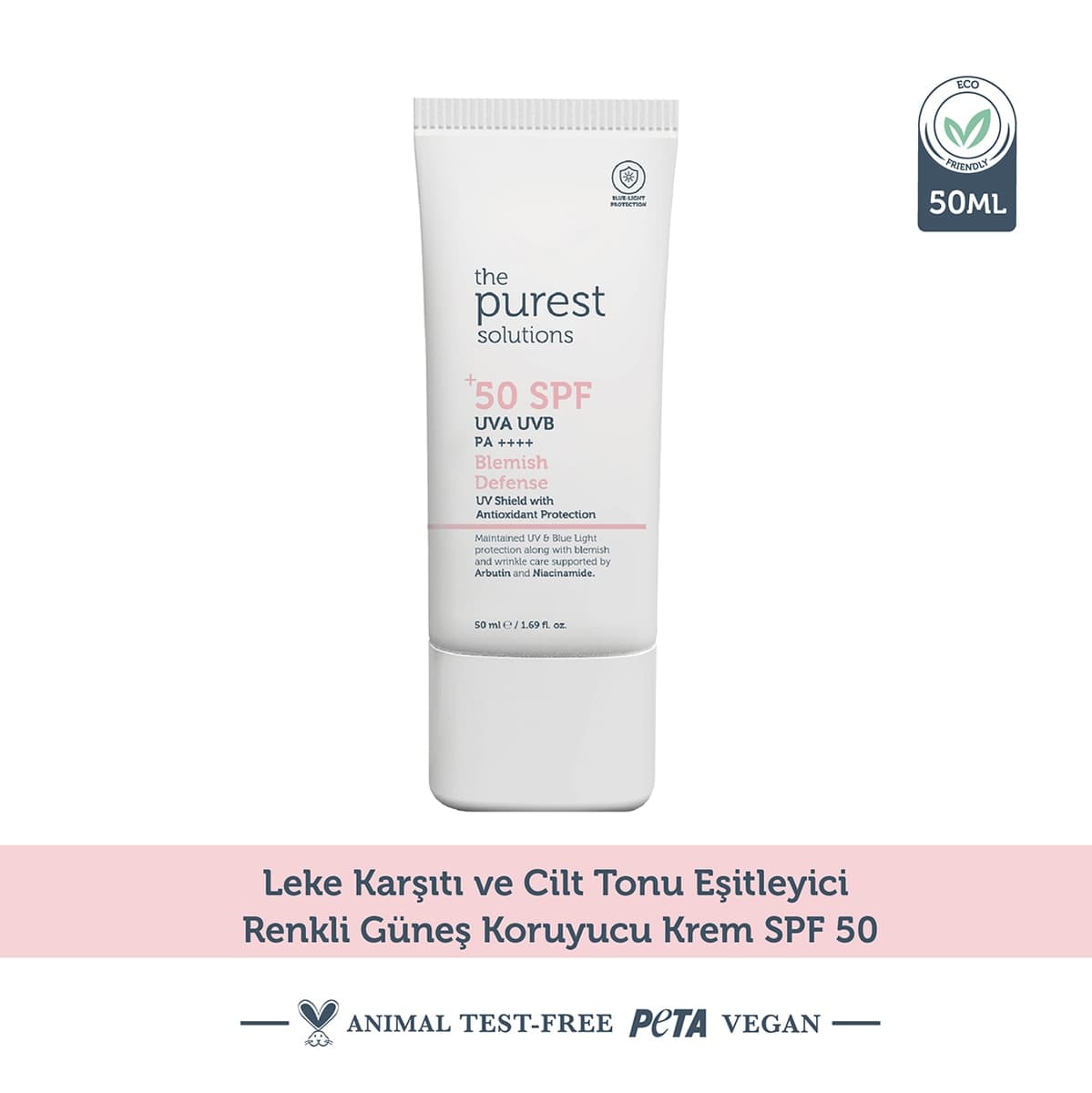 The Purest Solutions Yüz Güneş Kremi SPF50+ Lekeli Cilt 50 ml