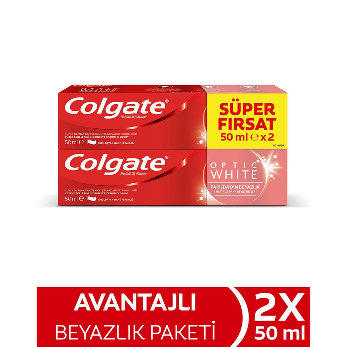 Colgate Colgate Optic White Parıldayan Beyazlık 2x50 ml Set