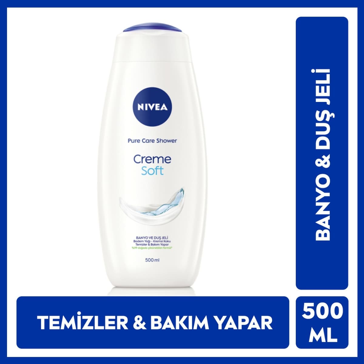 Nivea Bath Care Nivea Creme Soft Banyo ve Duş Jeli Pro-vitamin ve Badem Yağı 500 ml
