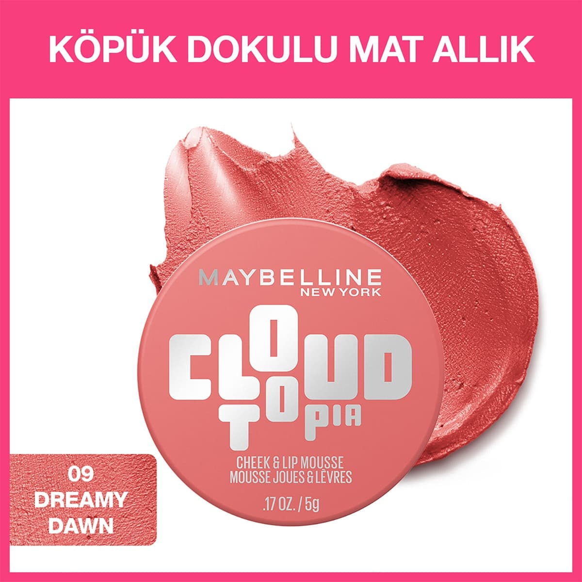 Maybelline Maybelline New York Cloudtopia Köpük Dokulu Mat Allık 09 Dreamy Dawn