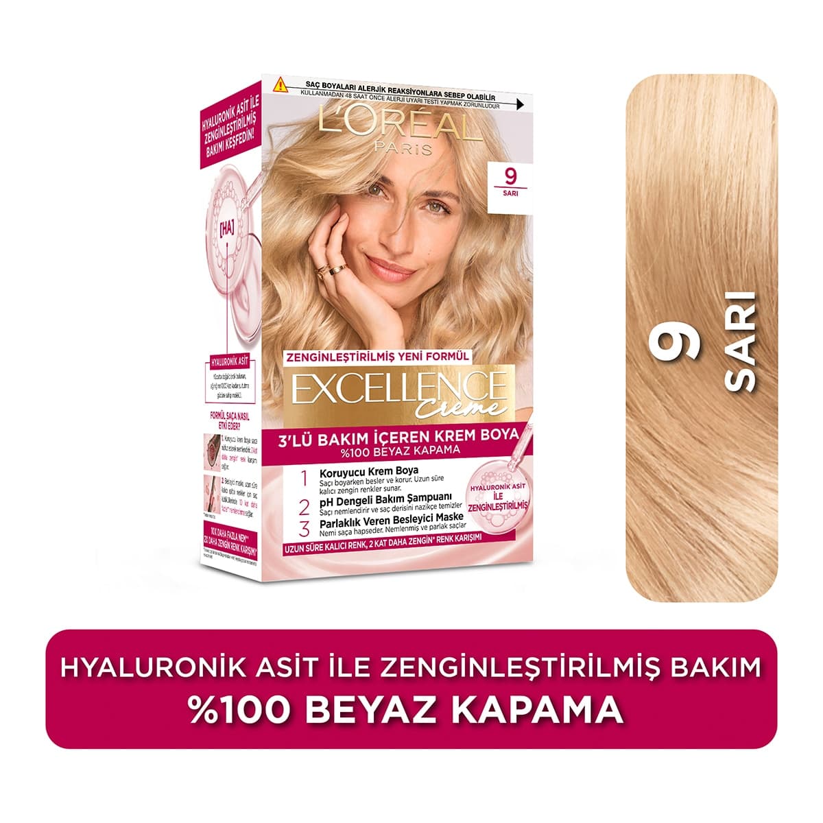Excellence L'Oreal Paris Excellence Sarı Saç Boyası 9