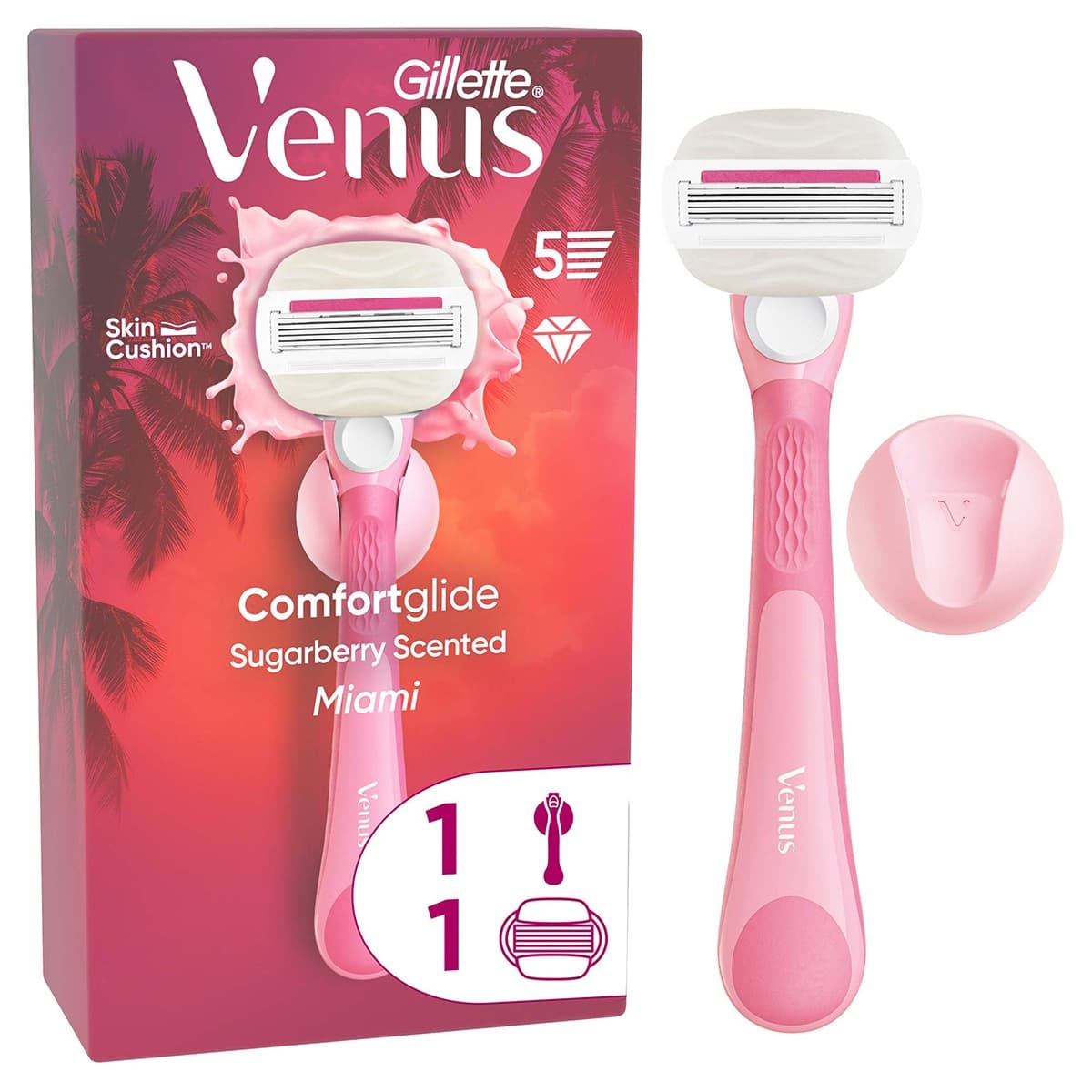 Gillette Venus Gillette Venus Comfortglide Sugarberry Kokulu Miami Kadın 5 Bıçaklı Tıraş Makinesi