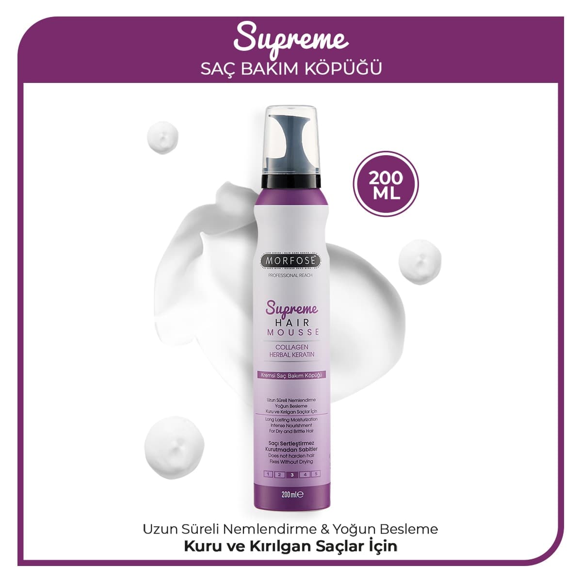 Morfose Supreme Saç Köpüğü 200 ml