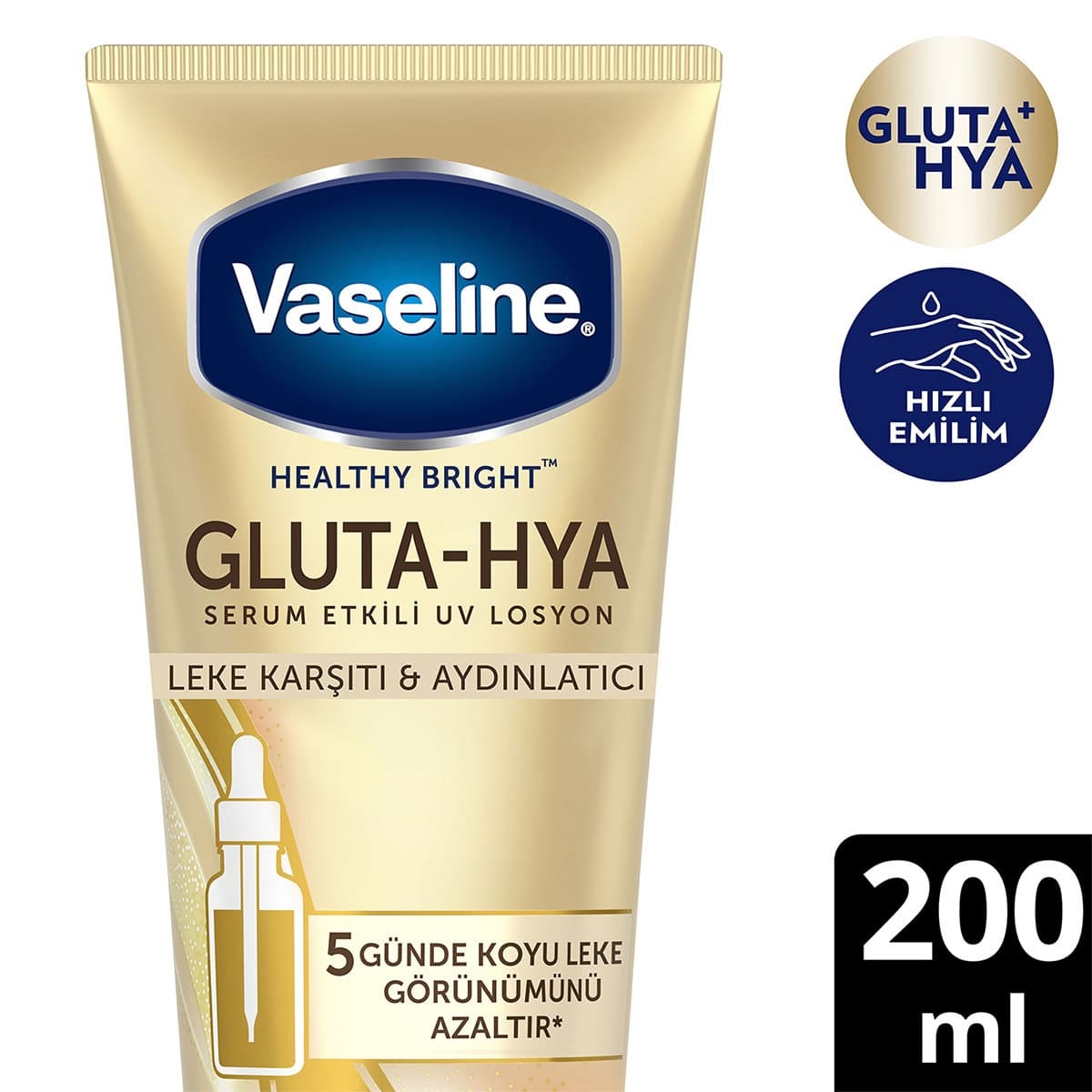 Vaseline Gluta Hya Serum Etkili UV Losyon Leke Karşıtı ve Aydınlatıcı 200 ml