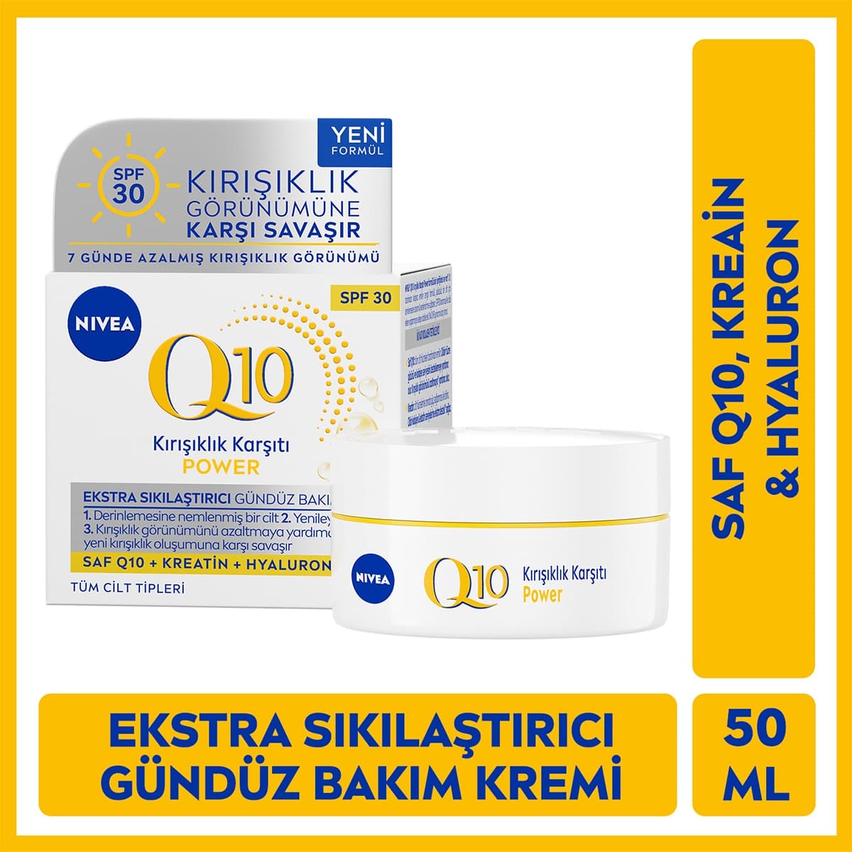 Nivea Visage Nivea Q10 Power Kırışıklık Karşıtı SPF 30 Gündüz Yüz Bakım Kremi 50 ml