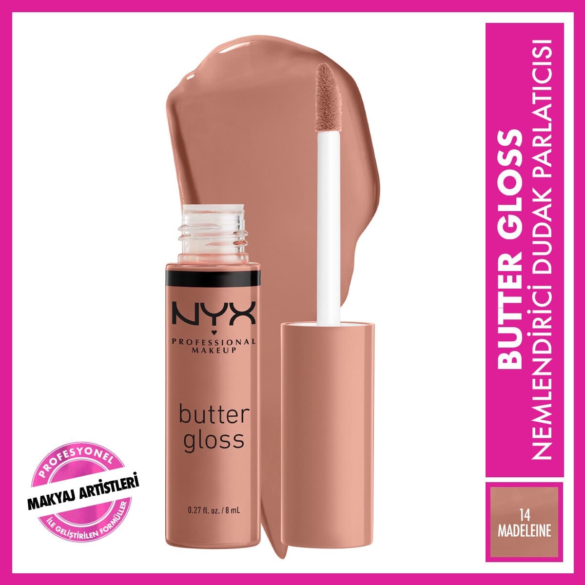 Nyx Nyx Professional Makeup Butter Gloss Dudak Parlatıcısı Madeleine