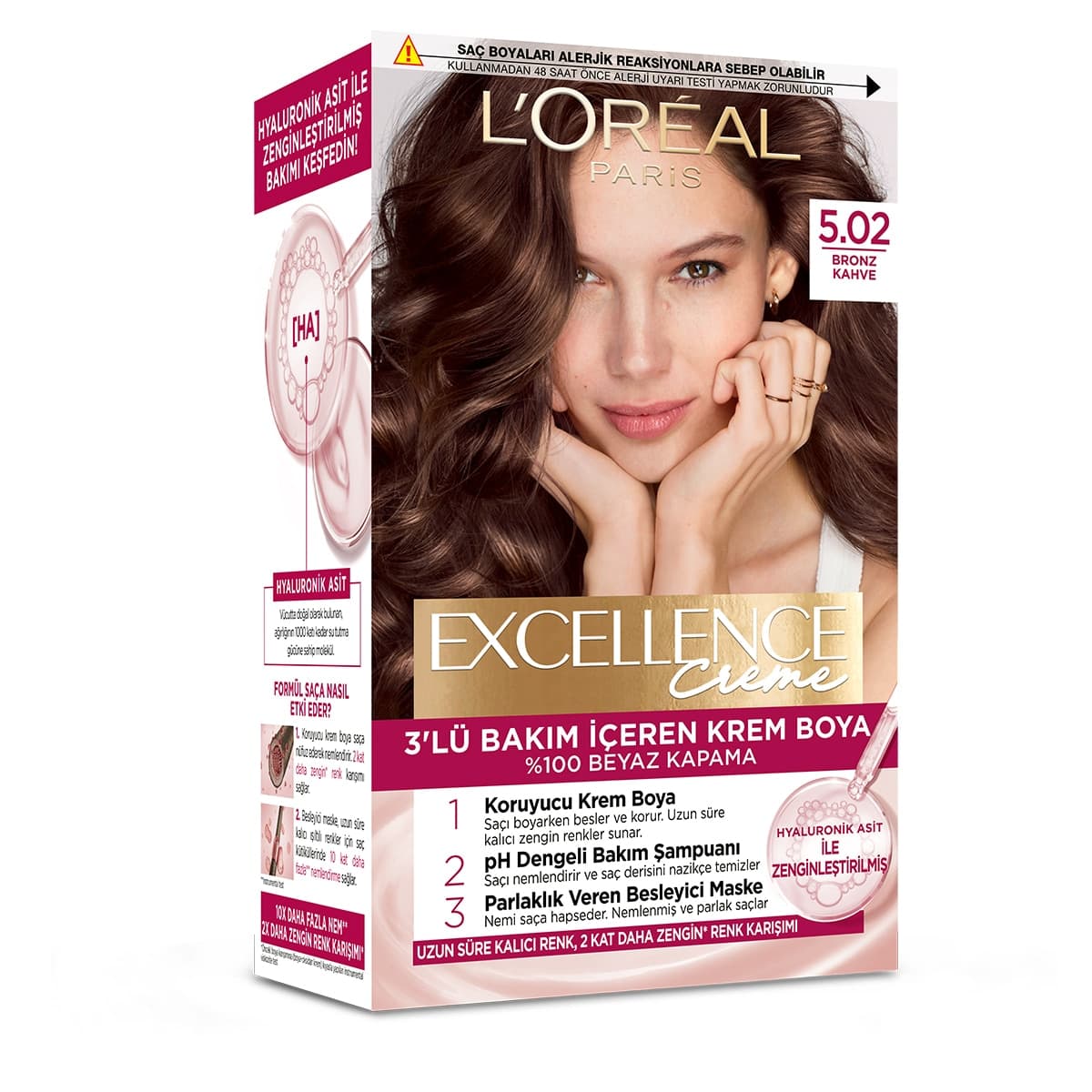 Excellence L'Oreal Paris Excellence Creme Saç Boyası Bronz Kahve 5.02