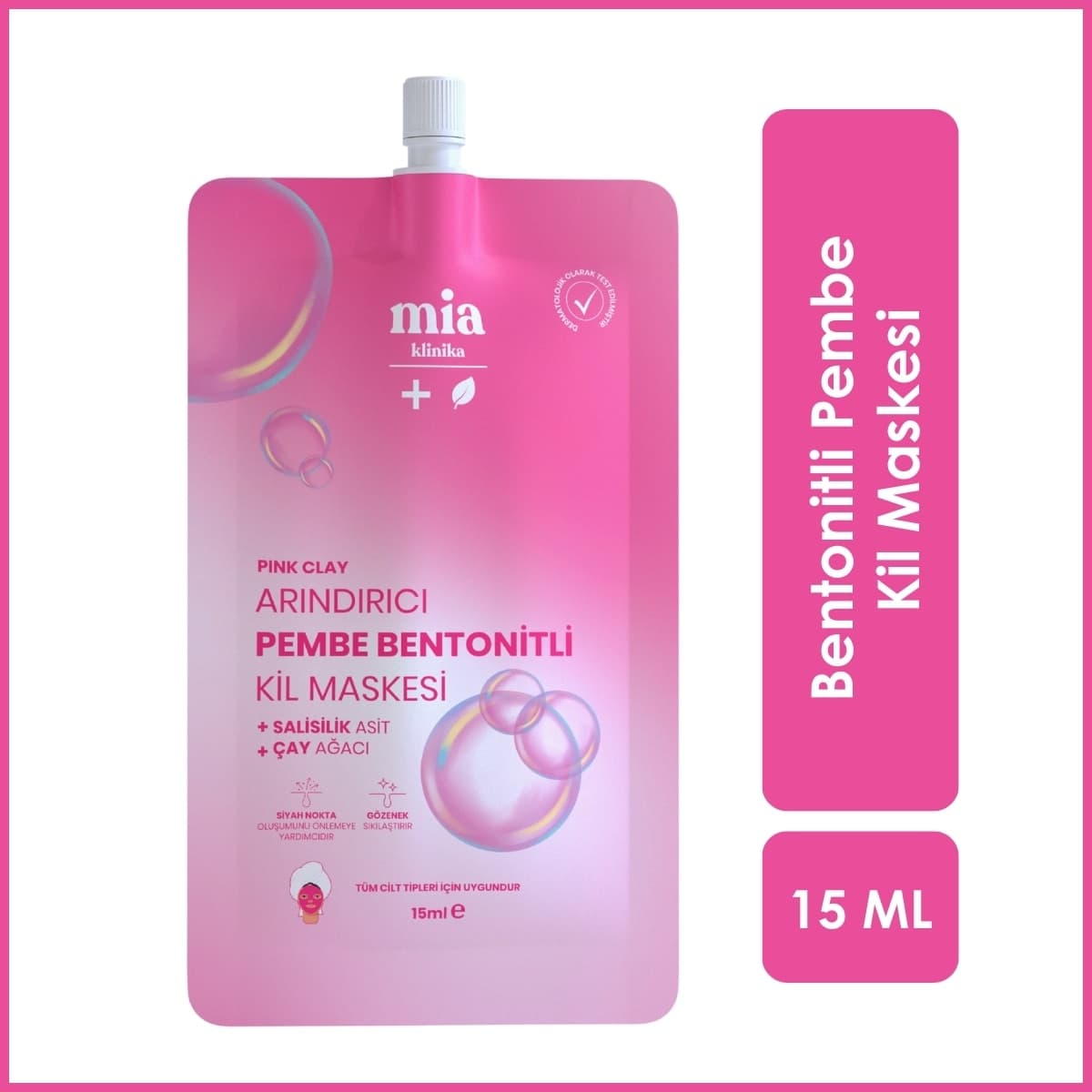 Mia Klinika Mia Klinika Bentonitli Pembe Kil Maskesi 15 ml